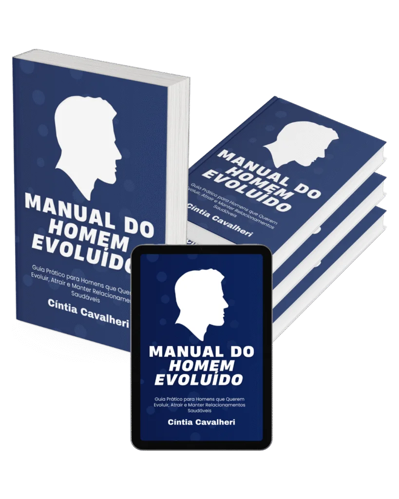 Manual do Homem Evoluído — mockup do e-book